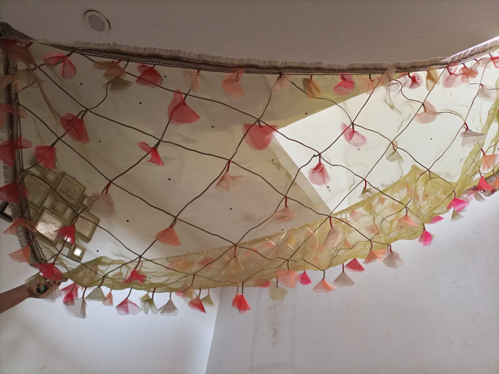 Handmade Mehndi Entry Dupatta for Brides – Vibrant Wedding Dupatta