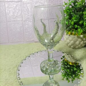 Luxury Glitter Design Dodh Pilai Glass – Elegant Wedding Ceremony Glass